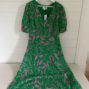 Velvet Charlotte Printed MIDI Dress 100% Cotton